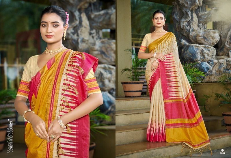Lavina Silk 04 By Bunawat Slub Silk Printed Saree